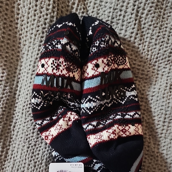 Muk Luks Cabin Socks Size L–XL (8–10) NWT Cozy Knit Slipper Socks - Picture 9 of 10